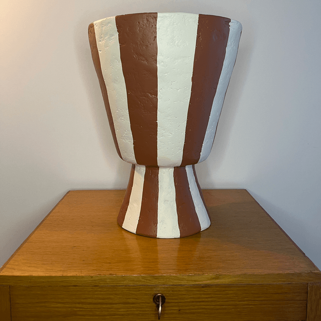 CACHE-POT POMPEÏ • Rayures marron